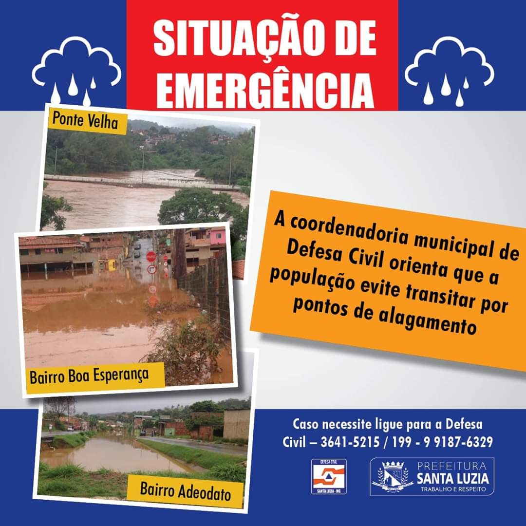 Atualização de Chuvas em Santa Luzia -Sábado, dia 25/01/2020 09:00h ...
