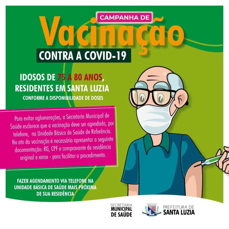 Covid-19: agendamento prévio para vacinação em Santa Luzia impede  aglomerações