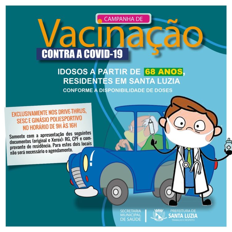 Covid-19: agendamento prévio para vacinação em Santa Luzia impede  aglomerações