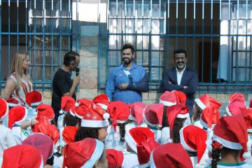 Alunos prestam homenagem ao prefeito