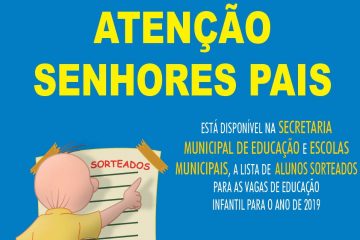 Matrículas para educação infantil começam dia 22 Município amplia número de crianças atendidas em Santa Luzia