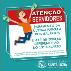 Prefeitura anuncia pagamento do 13° salário