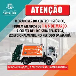 Atenção moradores do Centro Histórico