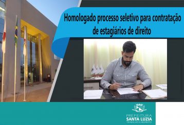 Prefeito homologa chamamento para estagiários de direito aprovados em processo seletivo