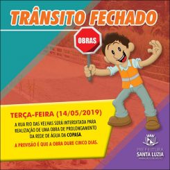 OBRAS DA COPASA NA RUA RIO DAS  VELHAS EM SANTA LUZIA