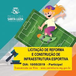 Prefeitura abre processo para licitação de reforma e construção de infraestrutura esportiva