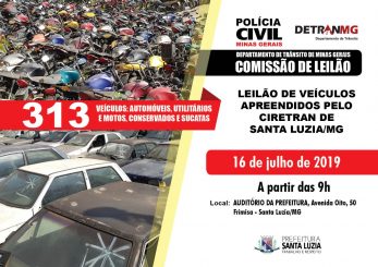 Prefeitura realiza  leilão de veículos apreendidos