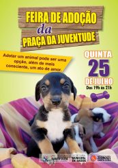 Feira de adoção na Praça da Juventude