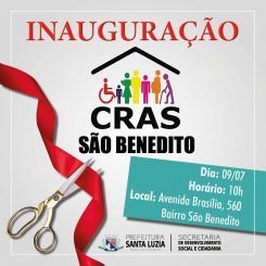 Prefeitura  vai inaugurar  unidade do CRAS no  bairro São Benedito