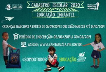 Cadastramento escolar infantil começa no dia 05 de agosto