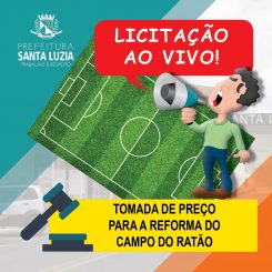 Licitação para reforma de infraestrutura  esportiva do campo do Ratão