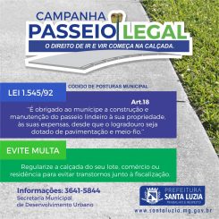 Prefeitura lança campanha “Passeio Legal”