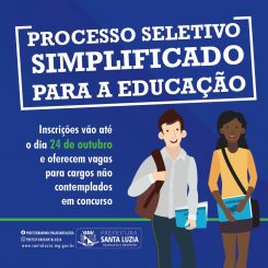Prefeitura de Santa Luzia abre Processo Seletivo Simplificado para a Educação