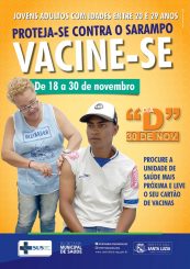 Nova etapa de Campanha de Vacinação contra o Sarampo começa no dia 18 de novembro