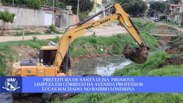 Prefeitura promove limpeza em córrego do bairro Londrina