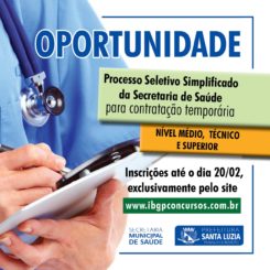 Processo seletivo simplificado da saúde oferta 116 vagas de trabalho mais cadastro de reserva