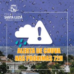 Alerta de chuva para as próximas 72 horas