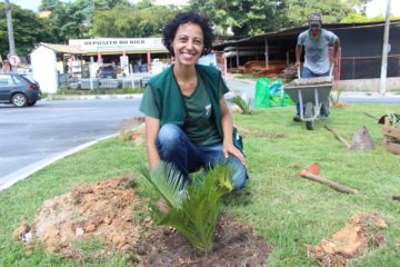 Prefeitura revitaliza, com a primeira produção própria do Horto Florestal, rotatória da Avenida Raul Teixeira da Costa Sobrinho
