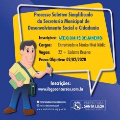 Processo Seletivo da Secretaria de Desenvolvimento Social e Cidadania