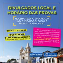 Divulgados local e horário das provas do Processo Seletivo Simplificado da Secretaria de Desenvolvimento Social e Cidadania