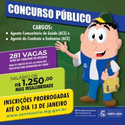 Prorrogadas as inscrições para o Concurso Público na área da Saúde