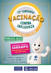 Campanha de vacinação contra a influenza (gripe) terá início na segunda-feira (23)