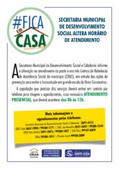 Secretaria Municipal de Desenvolvimento Social altera horário de atendimento