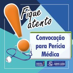 Convocação  para perícia  médica do Concurso da Educação