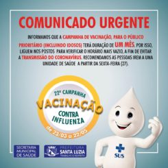 Comunicado – Campanha Vacinação
