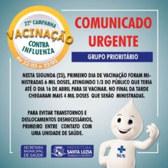 Campanha de vacinação contra a gripe