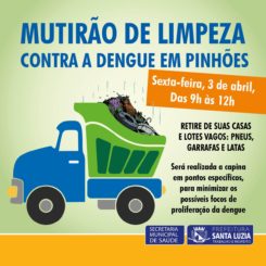 Mutirão de limpeza contra a dengue em Pinhões