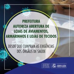 Prefeitura autoriza abertura de lojas de aviamentos, armarinhos e lojas de tecidos  para fomentar produção de máscaras e proteção contra a proliferação do vírus