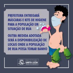Prefeitura entregará máscaras e kits de higiene para população em situação de rua