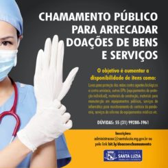 Prefeitura abre chamamento público para arrecadar doações de bens e serviços