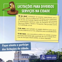 Prefeitura promove licitações para diversos serviços na cidade
