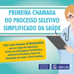Prefeitura divulga primeira chamada do Processo Seletivo Simplificado da Saúde