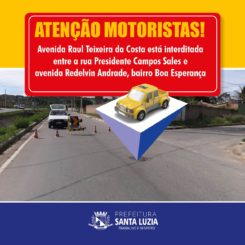 Atenção motoristas!