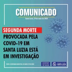 Segunda morte provocada pela COVID-19 em Santa Luzia está em investigação