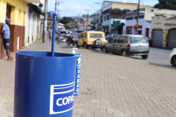 Mais um lavatório público é instalado na cidade para higienização e prevenção contra o novo coronavírus
