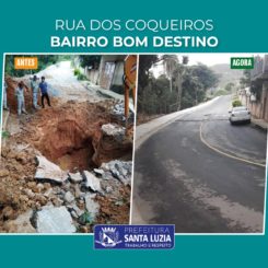 Benfeitorias em quatro ruas do Bom Destino permitem instalação de duas linhas de ônibus