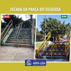 Pinturas em escadarias da cidade dão novo visual a espaços púbicos municipais