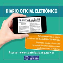 Pela primeira vez na história, Santa Luzia tem Diário Oficial do Município