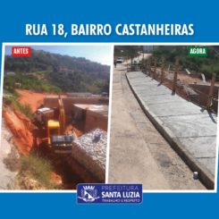 Concluídas obras de restauração da Rua 18 no bairro Castanheiras
