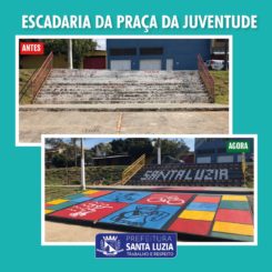 Concluídas obras de decoração artística na escadaria da Praça da Juventude