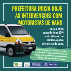Prefeitura inicia hoje as intervenções com motoristas de vans