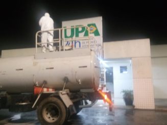 Prefeitura continua realizando a desinfecção de locais públicos e unidades de saúde em Santa Luzia