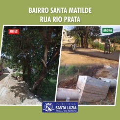 Obra de drenagem e construção de passeio melhoram a trafegabilidade na rua Rio Prata