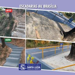 Projeto Revitaliza Santa Luzia entrega mais duas escadarias reformadas