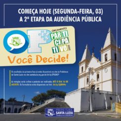 Segunda etapa da audiência pública para o Orçamento Participativo começa nesta segunda-feira