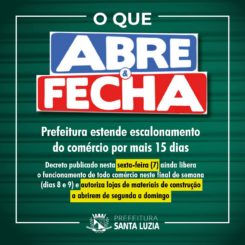 Prefeitura estende escalonamento do comércio por mais 15 dias